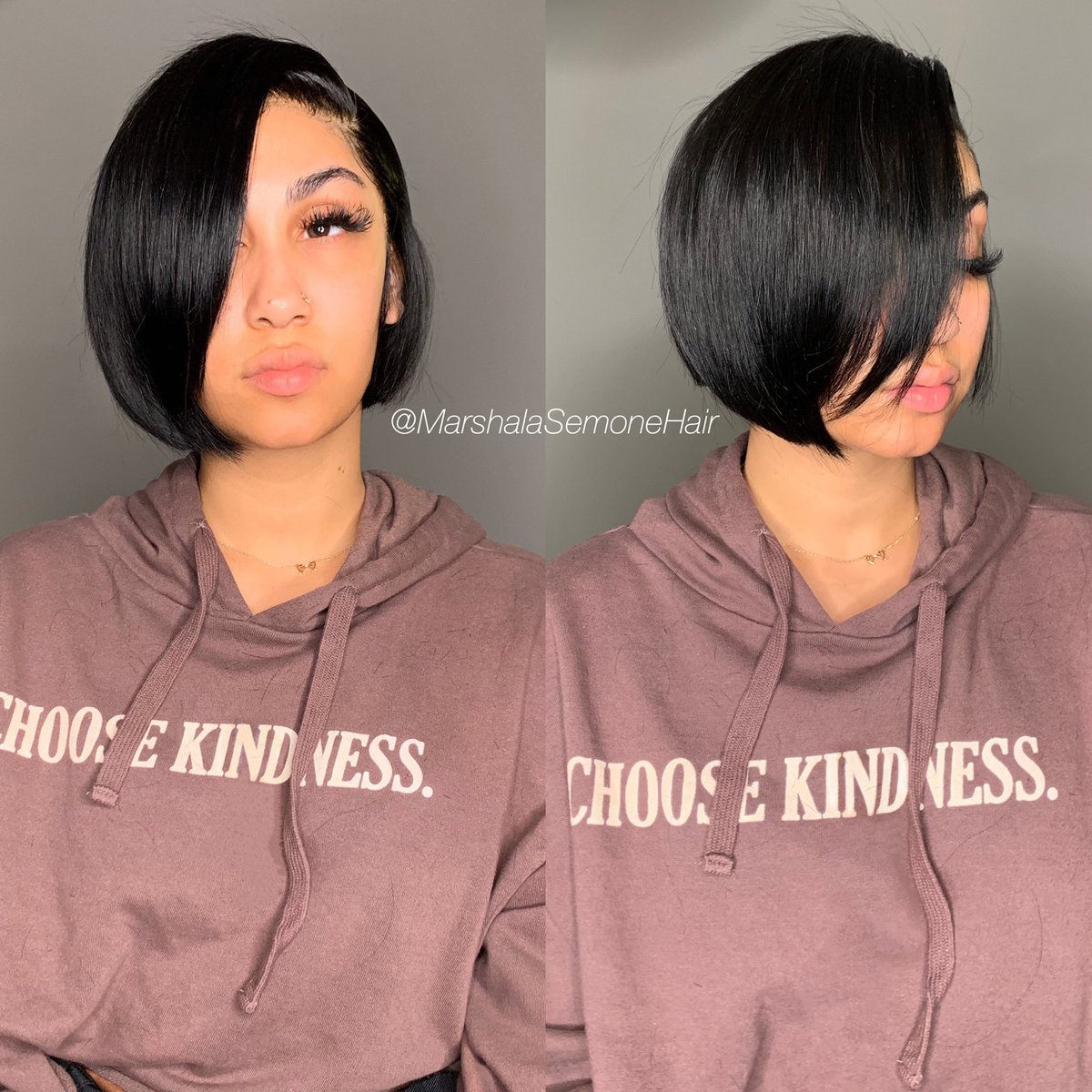 MarshalaSemone's tweet photo. A Bob fit for a Queen 👸🏻💖

Thank you to R&amp;B Star Queen Naija for trusting me with this Natural Bob. It’s only the beginning. We have so much otw 2020!!!  

Custom Colored Jet Black + Cut &amp; Style

IG @MarshalaSemoneHair https://t.co/N669Jk4vQh