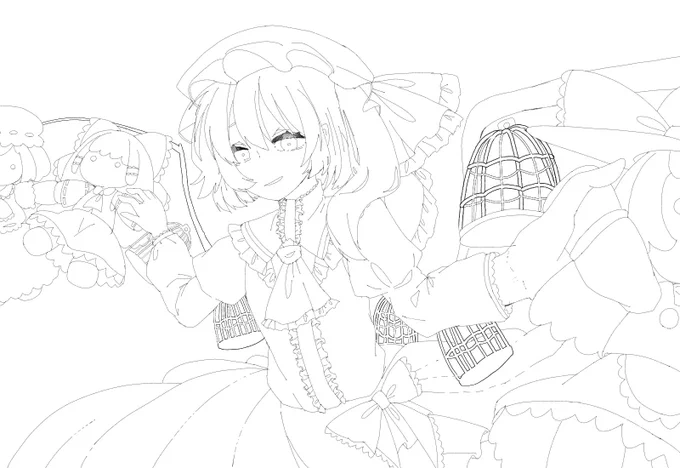 本体だけだけど描けた…ちかれたびー… 