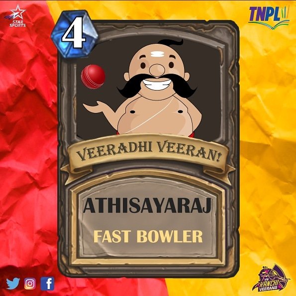 NRKTNPL's tweet photo. Here's the FOURTH PICK of the day from the Players Draft 2020!! 😄
Welcome to the Team, Veeran Athisayaraj😎
#vbkanchiveerans #vbveerans #modhareadyya #TNPL2020 https://t.co/qAZSkouWe0