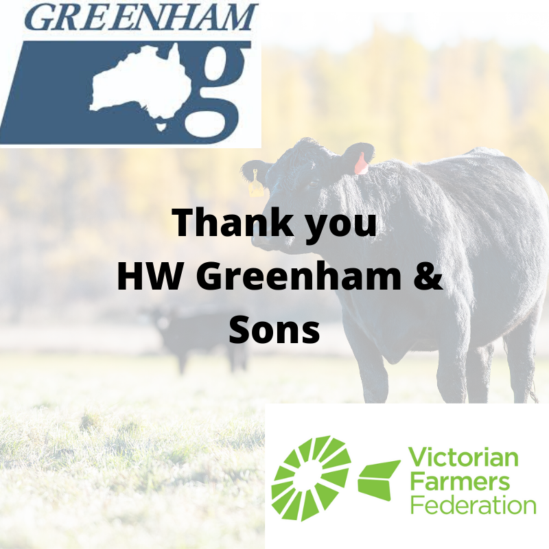 Thank you to HW Greenham &amp; Sons for their generous $250,000 donation to the VFF Disaster Relief Fund.

This will be of great assistance to the farmers who have been impacted by bushfire.