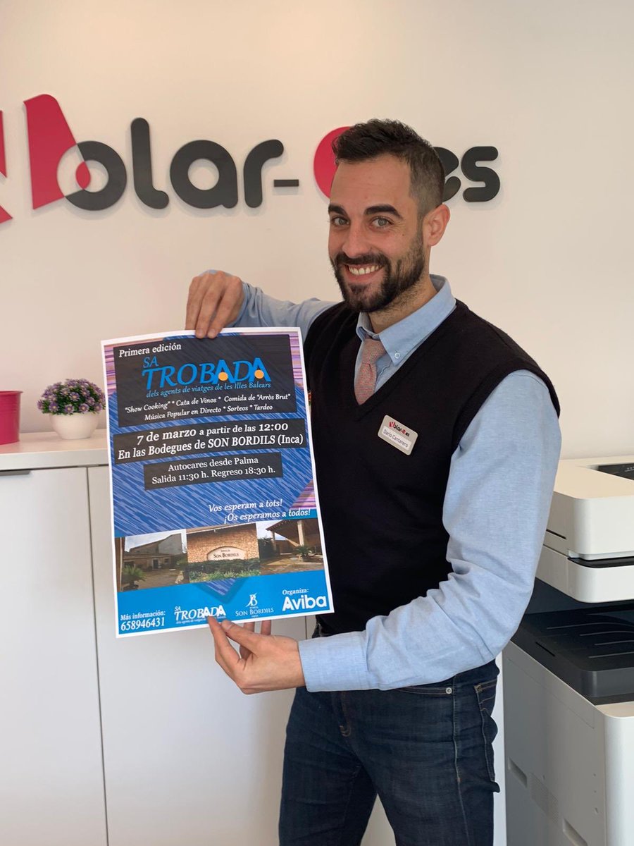 AVIBA_baleares's tweet photo. 2020 año de la primera edición de #SaTrobada, un encuentro de agentes de viaje donde compartir grandes momentos y experiencias viajadas.
@volare_viajes
#yovoyasatrobada #nosotrosvamosasatrobada #aviba #agentedeviajes #sonbordils #fiesta #tardeo #catadevinos #agenciadeviajes https://t.co/pRTtil7pNb