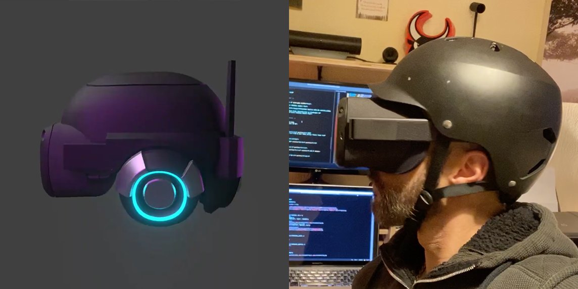 theDart76's tweet photo. Looking to improve the #OculusQuest comfort for longer #VR sessionsβ
That's how I put my mountain bike helmet to use. π΄
"You wanna go for a ride?" π½οΈ
@utopiah you have LEDs too! π
π‘ Inspiration came from @SoxF0x
π https://t.co/MQFMC7pZ3R
@aframevr #Oculus #WebVR #UXofVR https://t.co/jFlFYaw9FA