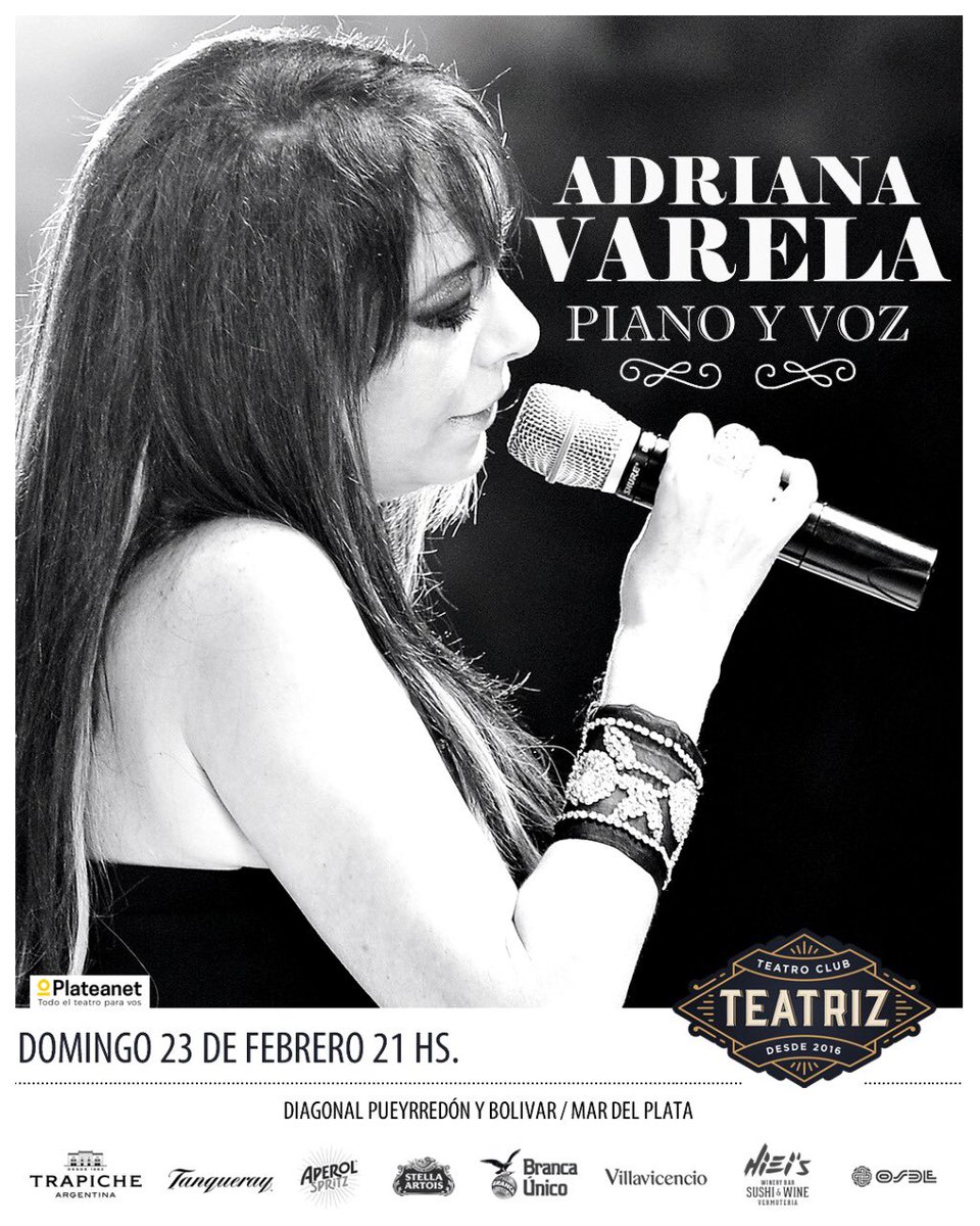 canal8mdp's tweet photo. #SorteoMardelDirecto: ¡Sorteamos dos pares de entradas para el show de Adriana Varela, “Tango y voz” Seguinos, dejanos tu nombre, apellido y últimos 3 números del DNI. Los ganadores serán anunciados el viernes 21 de febrero https://t.co/bKvF3NrOVH