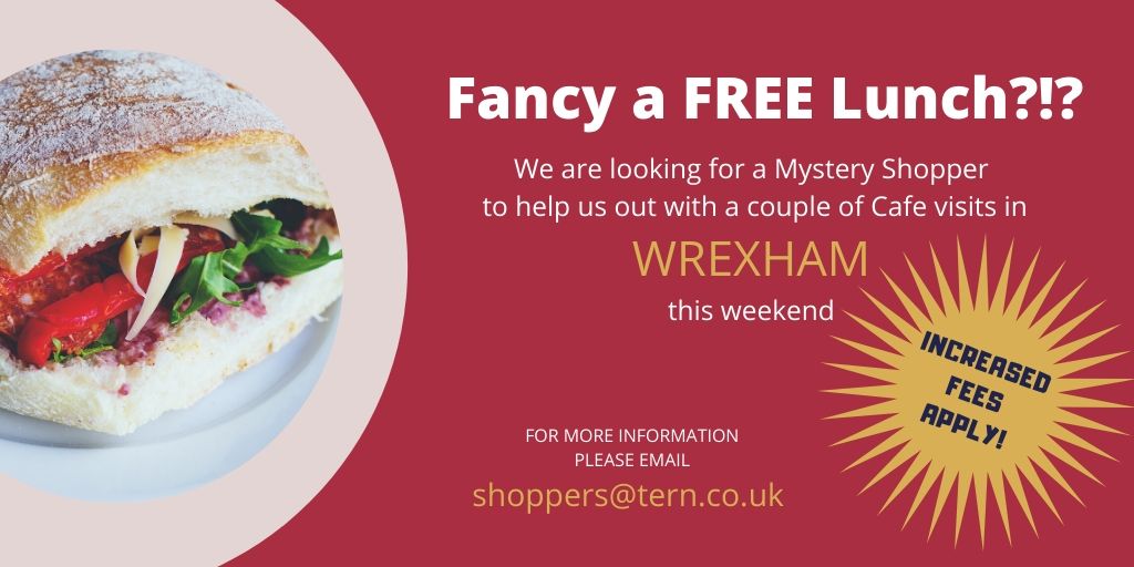 ternltd's tweet image. Calling all #ukmysteryshoppers we need your help!

#wrexham #wrexhamjobs #casualemployment #mysteryshopping #mysteryshopper #freestuff #workperks #sidehustle #deftfreecommunity #parttime #shopping #freelunch #workingmom #jobs4students #wrexhamuniversity
