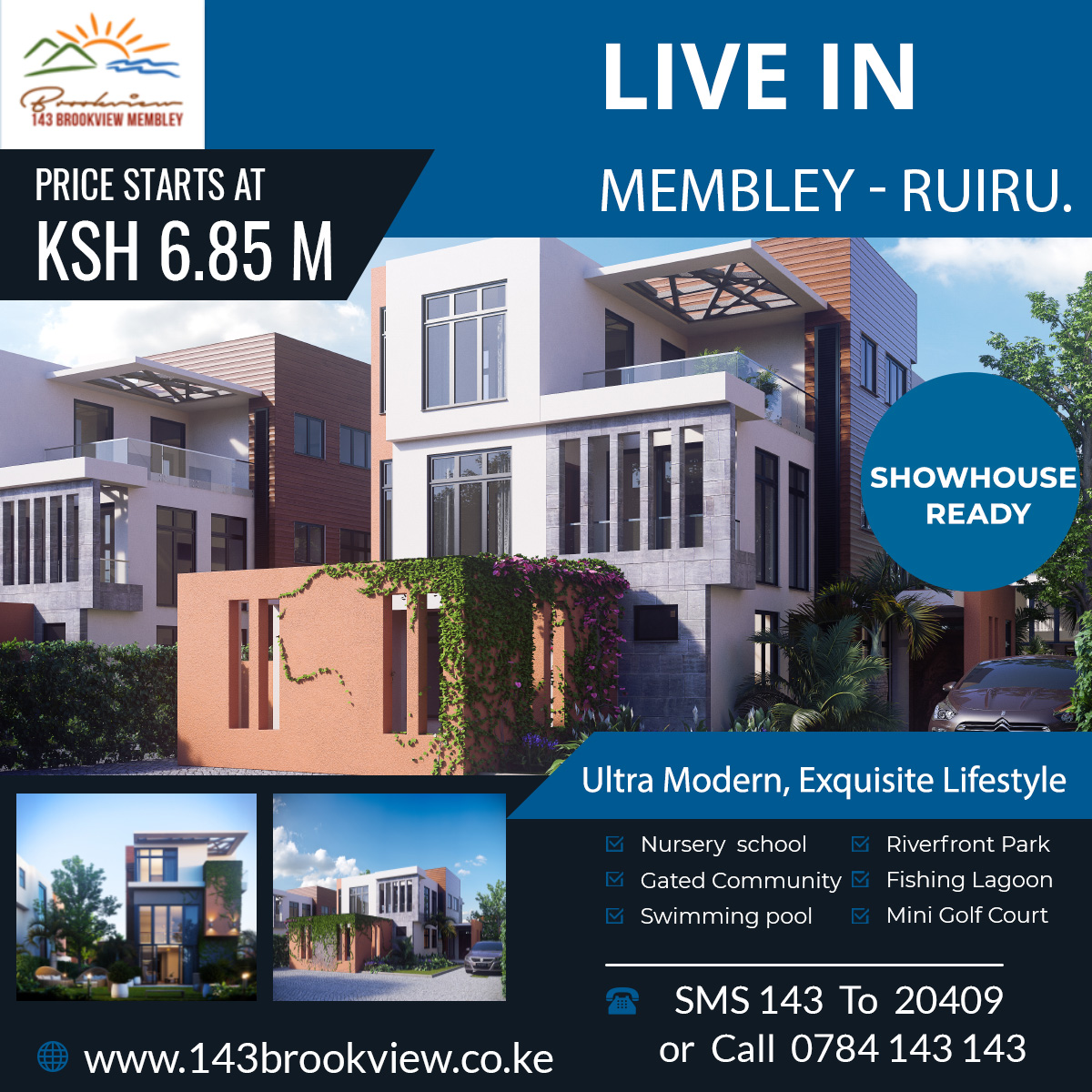 143Brook_view's tweet photo. 143 Brookview, an ultra-modern, exquisite lifestyle development nested in the beautiful and serene Membley
Neighbourhood Welcome to our Open day on 22nd and 23rd Feb.
Call us 0784143143 #ntvkenya #143brookview #showhouse Nation Media Group  @IntellSpark 
https://t.co/UQb8v8xFHE https://t.co/XdumApILlA