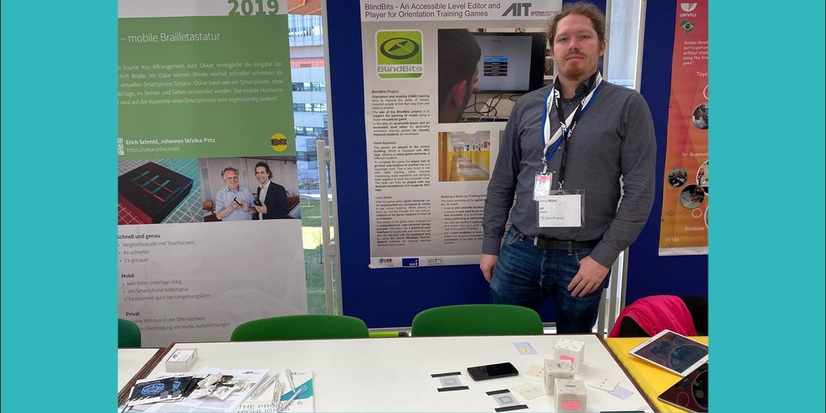 AITtomorrow2day's tweet photo. AIT Scientist Georg Regal präsentiert auf der #ZeroCon20 in Wien location based games und accessible movement based games aus den Forschungsprojekten #points und #blindbits Kommen Sie vorbei! #technologyexperience https://t.co/ctV0KZc7HW