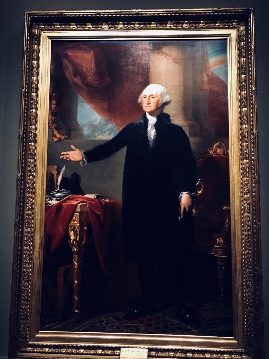 miss_thepoint's tweet photo. Onto the Smithson gallery for extra Art.  Kehinde Wiley’s portraits of the Obamas were sublime, with LL Cool Jay nearly knocking us over with its vivid colours. The presidents gallery was awesome- the amazing photograph of Lincoln
@BridgeAcademyT1 @MoulshamHigh https://t.co/UTRHbTDS2Q