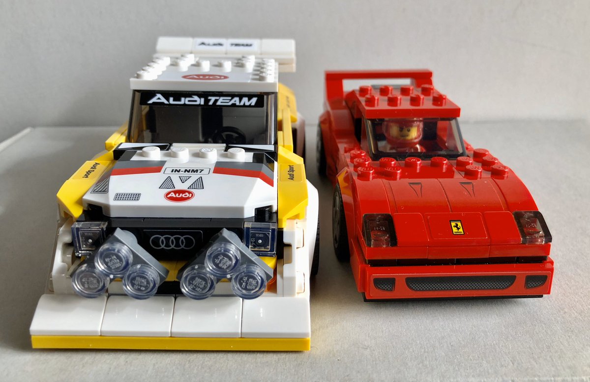 ぐださん No Twitter レゴ スピードチャンピオン アウディ クワトロs1 シート が2列になったりシフトレバーが追加されたりして実車の雰囲気に近づいたと思います 今までのレゴの車と大きさが合わなくなったのは残念 これだけガシガシ遊べるクワトロのミニカーって