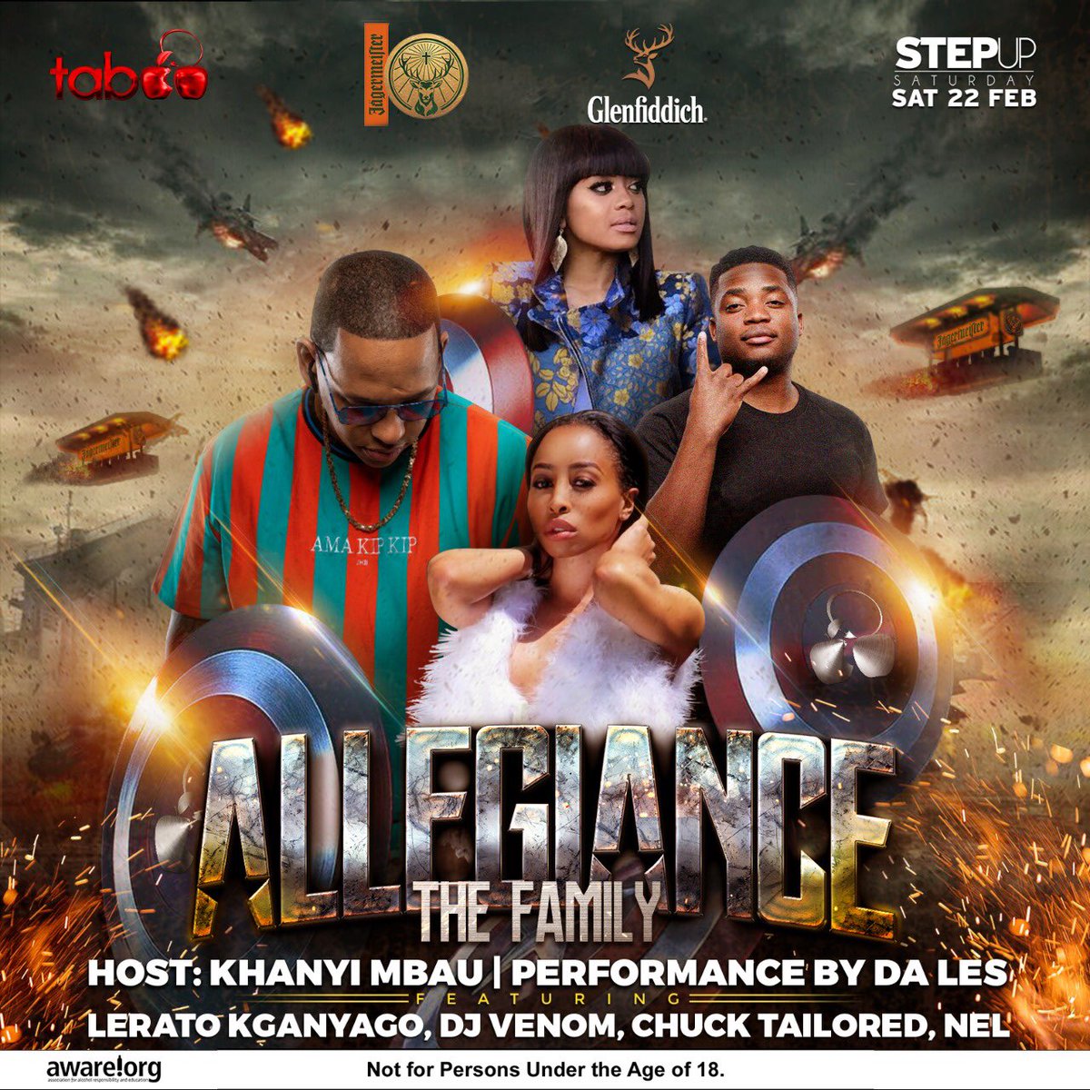 LivSandton's tweet photo. Have you pledged your allegiance? Gear up, word on the street is that #TheNaughtyCorner has made a return. π
Ft. @2freshLES, @Leratokganyago, @MbauReloaded, @VenomZM, @TheRealDJNEL & @ChuckTailored
#StepUpSaturdays π
#Allegiance π https://t.co/1BDvdBATes