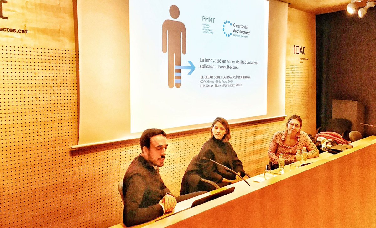 "L'Accessibilitat universal i la nova <a href="/ClinicaGirona/">Clínica Girona</a>" era el tema de la conferència que van oferir ahir <a href="/luisgotor/">Luis Gotor</a> i Blanca Fernández <a href="/BlFeCo/">Blanca</a> de <a href="/PMMT_ARQ/">PMMT</a>, i Marta Bordas, al Col·legi Oficial d'Arquitectes <a href="/COACGirona/">COAC Girona</a> dins dels actes del #mobileweekgirona <a href="/mWeek_MWC/">Mobile Week</a>. Gràcies
