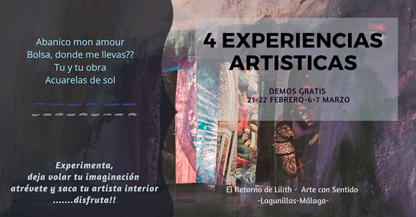 4 EXPERIENCIAS CREATIVAS///
En el <a href="/RDLMalaga/">El Retorno de Lilith</a> han diseñado nuevas experiencias creativas, y te proponen que vayas a probarlas GRATIS durante los fines de semana del 21 al 22.02 y del 6 al 7.03. La primera de ellas es... mmalaga.es/agenda/experie…