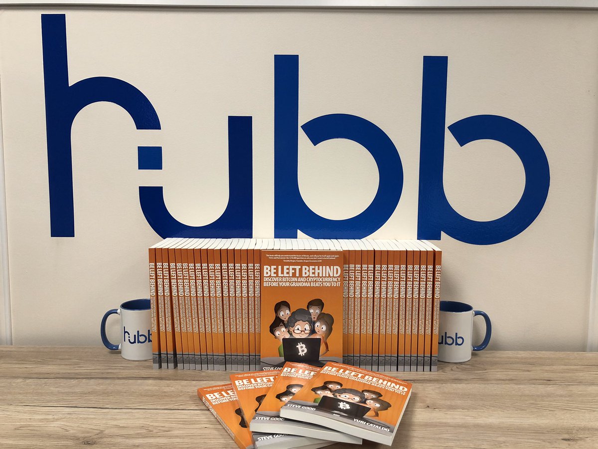 hubbiom's tweet photo. FLASH EVENT: Want to know about Bitcoin and cryptocurrency but no idea where to start? Start here. Between 12.30-13.30, the Hubb will be offering free copies of @SteveGoodCEO new book AND you can meet him and get a signed copy. #isleofman #crypto #simplied #explained #booklaunch https://t.co/NzrYZv4JnN