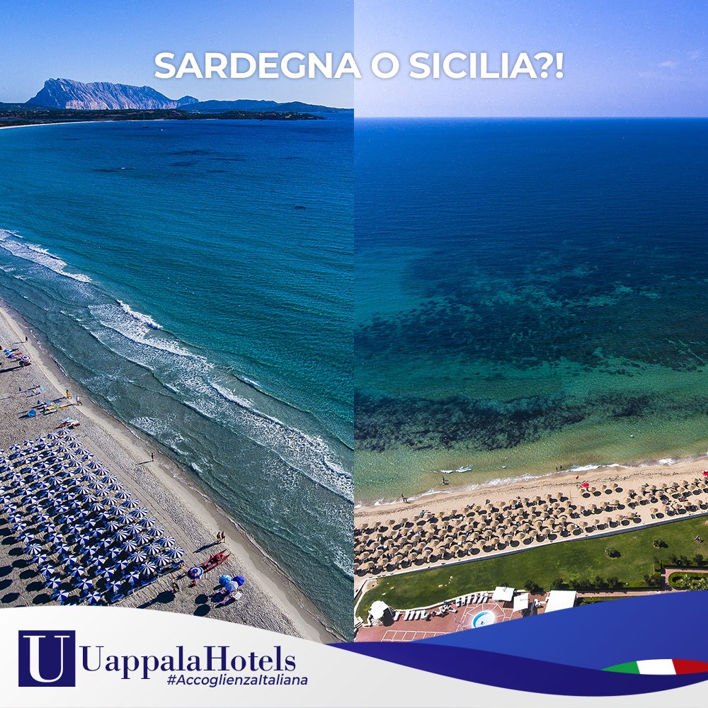 UappalaHotels's tweet photo. Una è isola dalle profonde tradizioni, con spiagge caraibiche e un paesaggio unico 🏝

L'altra è un'altra isola dai forti colori e contrasti, con un mare da sogno e un'atmosfera travolgente 😍 

 Quale scegliete? 𝗦𝗶𝗰𝗶𝗹𝗶𝗮 o 𝗦𝗮𝗿𝗱𝗲𝗴𝗻𝗮? Scrivetecelo nei commenti! https://t.co/yn98U9RfVE