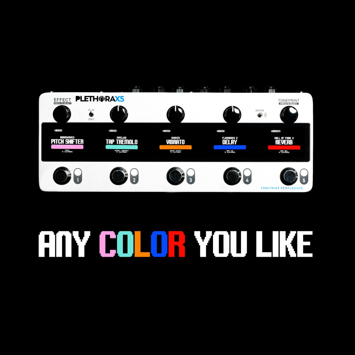 ⁠It's here - Introducing Plethora X5 TonePrint Pedalboard! 🌈 

Learn more: bit.ly/plethorax5vid