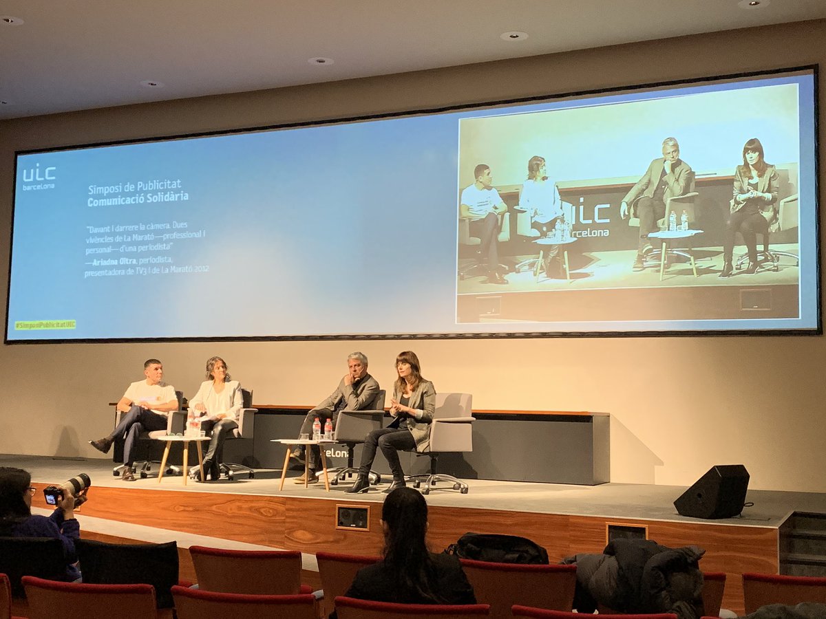 “Presentar <a href="/la_marato/">La Marató de 3Cat</a> és un repte i un honor, però també fa por. És un programa de 15h i un repte molt gran, amb un gran equip al darrere.” <a href="/ariadnaoltra/">Ariadna Oltra Martí 🐟</a> 
#SimposiPublicitatUIC #Comunicació #Solidaritat