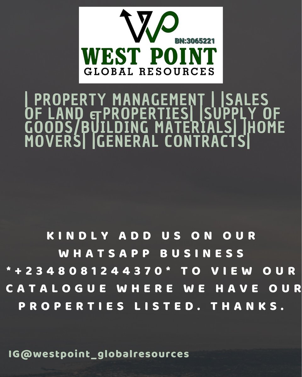 Westpointglobal's tweet photo. #propertyforsale #Realtor #propertyforsaleinibadan
#ibadan #oyostate #nigeria #realestate #ibadanproperties #ibadanpropertylisting #oyorealtor #houseforsale #entrepreneur #entrepreneurlife #entrepreneurship #buildingmaterials #building #propertymanagement #propertymanager https://t.co/SniRp3J6uG