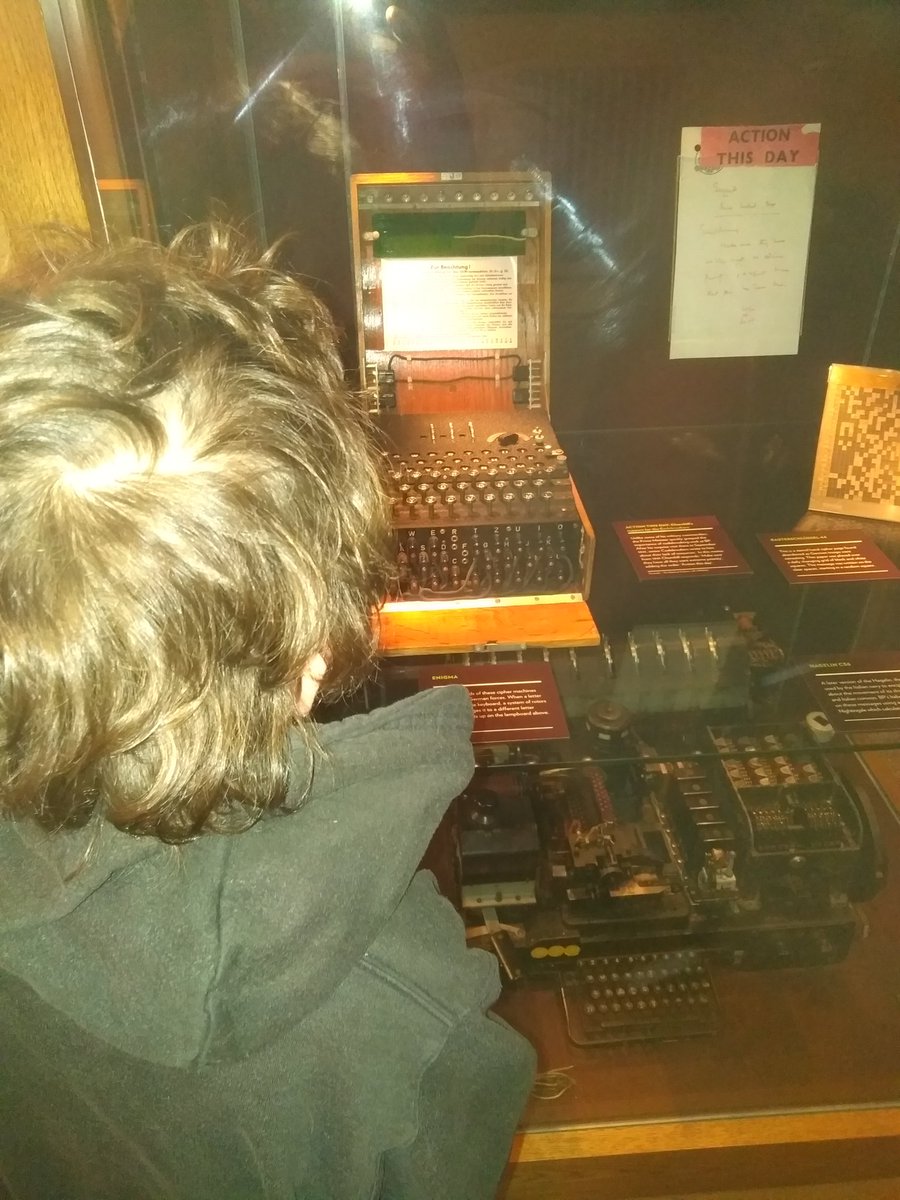 SciChief's tweet image. Half-term break and a day out breaking #ciphers  @bletchleypark. #RaisingGeeks