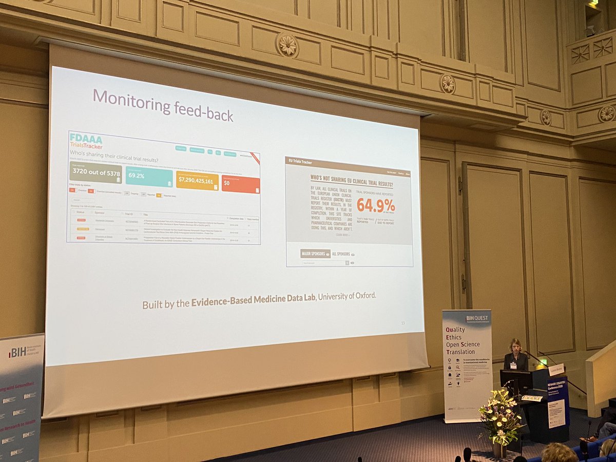 NDevito1's tweet image. In the Doug Altman Lecture at #REWARD2020 @BOUTRON1 talks a about our TrialsTracker work.