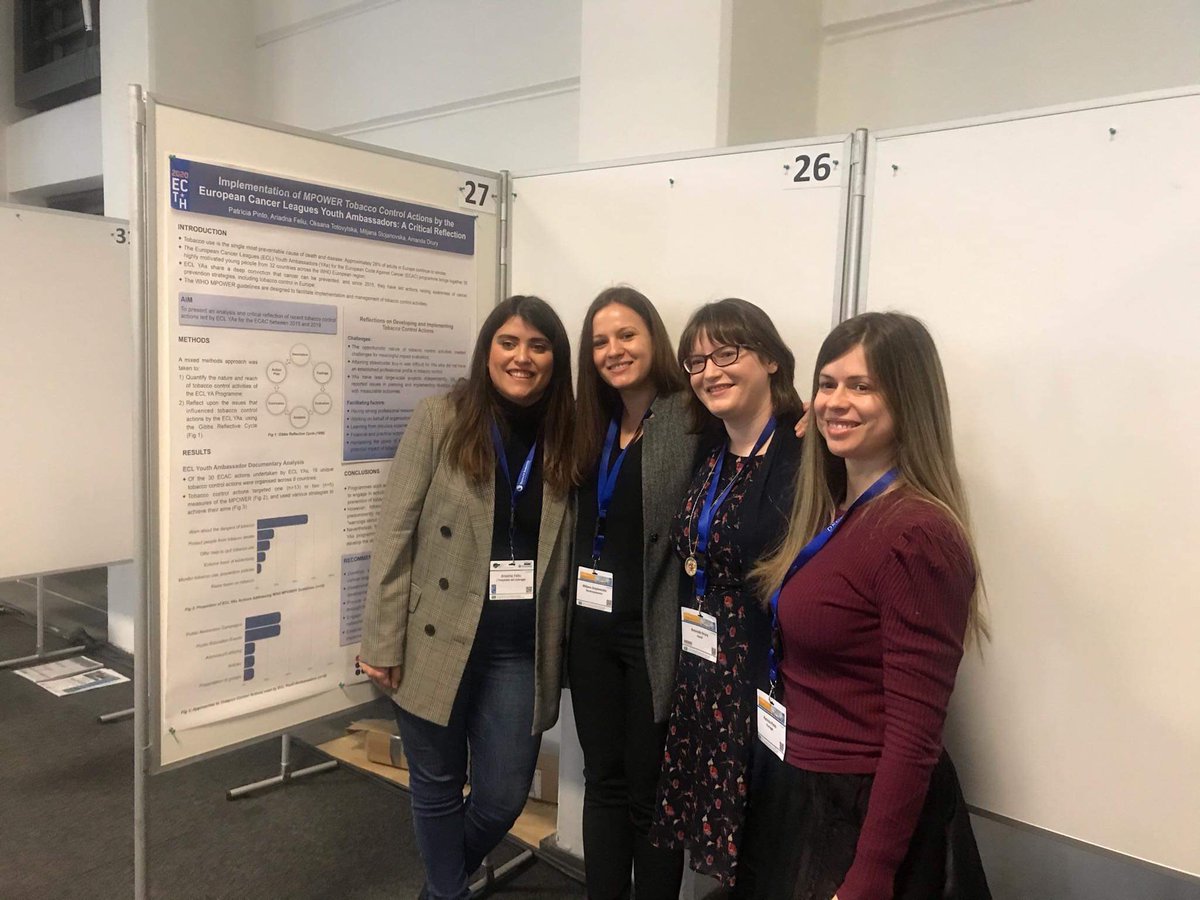 #ECToH2020: Happy to be part of the collaborative poster about #Tobacco Control Activities organized by #YouthAmbassadors for @cancercode @CancerLeagues w/ @st_miljana @druryal #PatriciaPinto