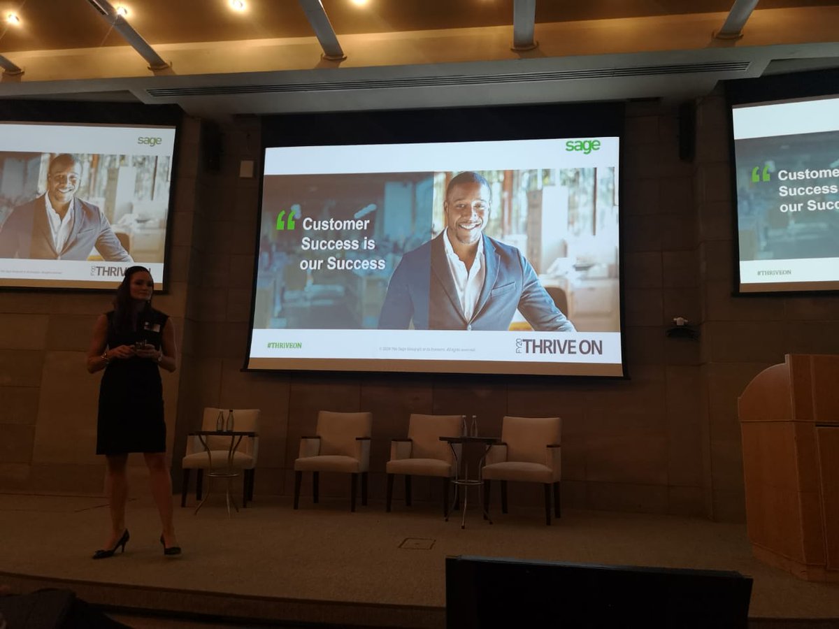 "When we talk about customer success in the cloud business, it is really about doing business differently. We have to be 100% focused on delivering outcome and value" - Michelle Bisset. #SageSessionsZA #ThriveOn