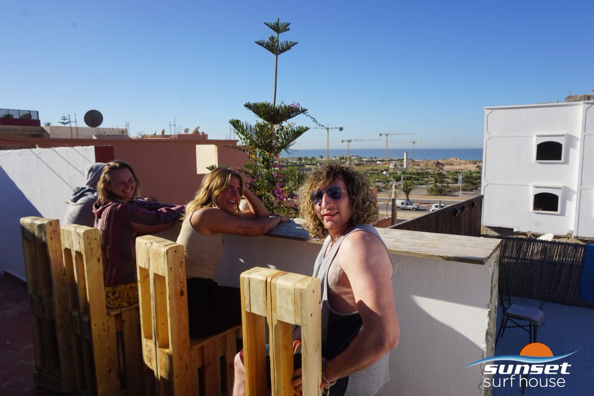 sunsetsurfhouse's tweet photo. Surf House Tamraght, Morocco. Accommodation &amp; Excursions for Surfers in a microclimate with 330 days of sunshine per year.

https://t.co/clleDJ4McJ
 #yoga #surfhousemorocco #sunsetsurfboards
#newsurfboards #surfingMorocco #happyguests 
#tamraght  #morocco #sunsetsurfhouse https://t.co/DHcA9HVMXZ