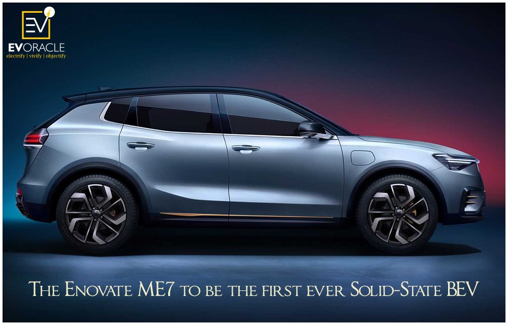 EvOracle's tweet photo. #Enovate launched its ME7 model which features an all-solid-state battery. The firm said that the vehicle is able to run 700 kilometers without charging; longer than the 600-kilometer maximum range of Tesla’s Model 3.

Read: https://t.co/HlaBmpohCw

#EVOracle #ElectricVehicle https://t.co/BTH8PwKoyp