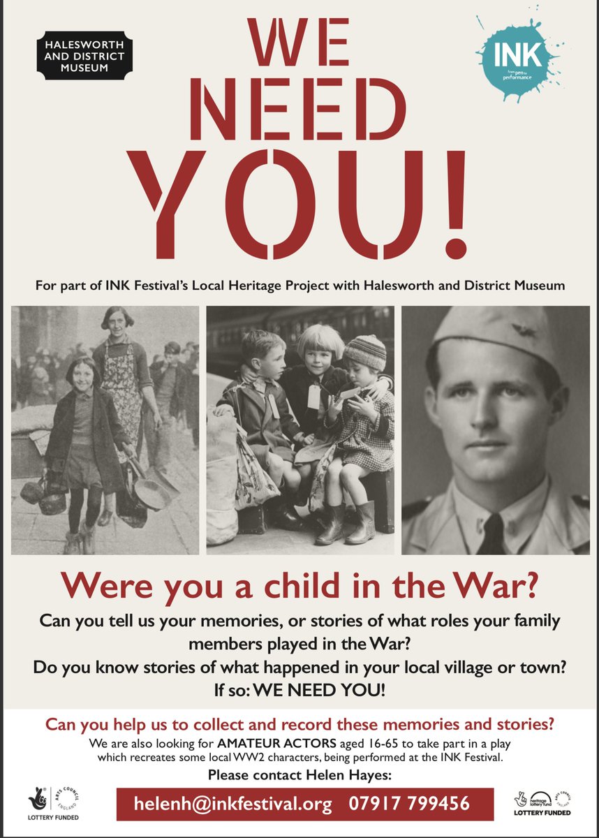 INK_festival's tweet image. We are looking for 20 people aged 16-65 (Year 12 plus) to perform alongside our professional actors in a new play - No Ordinary Joe; No Ordinary Kennedy to be performed during VE weekend in Suffolk
Contact Helen Hayes at helenh@inkfestival.org or telephone 07917 799456.