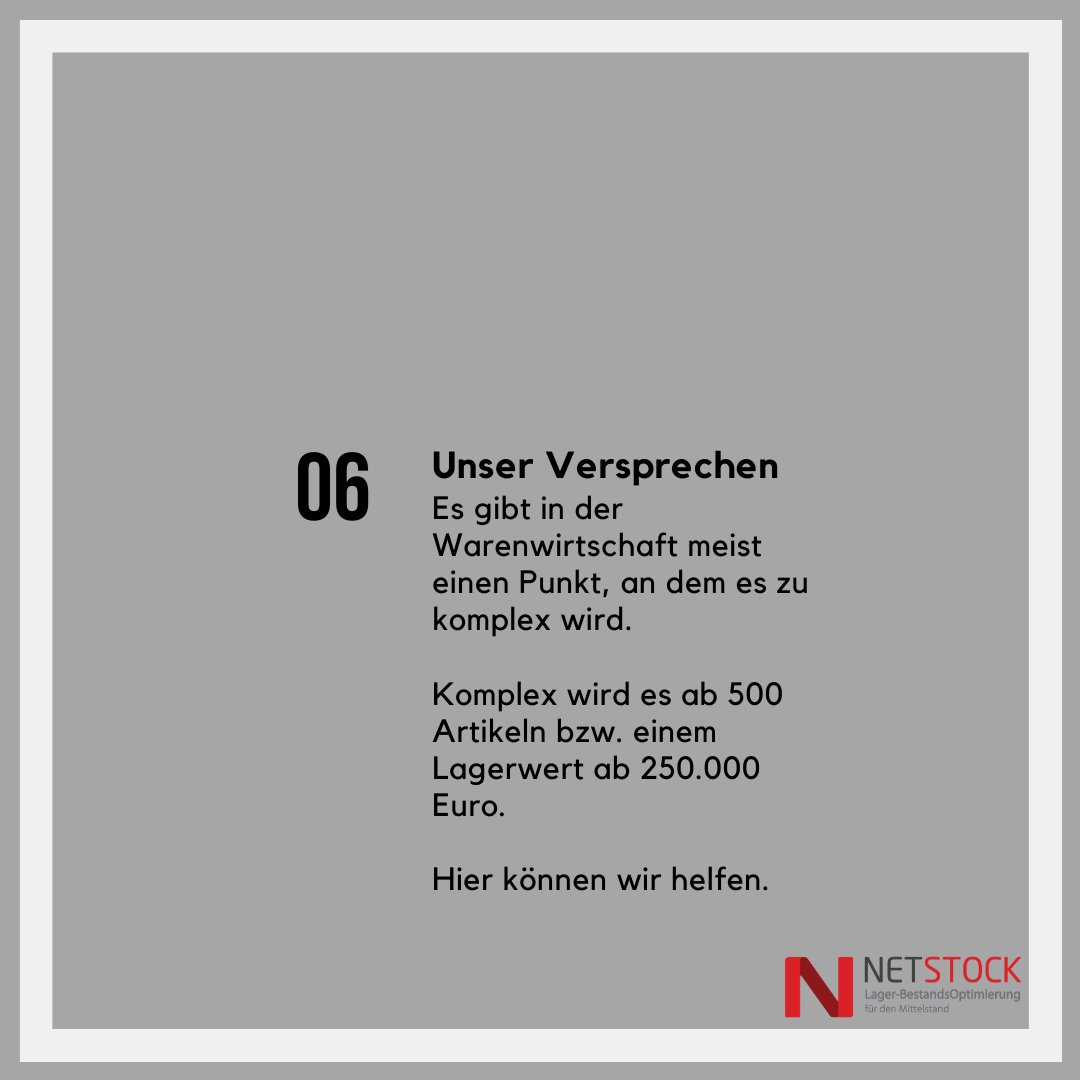 NetstockDe's tweet photo. Unser Versprechen N° 6. https://t.co/AHG3XGxbEs