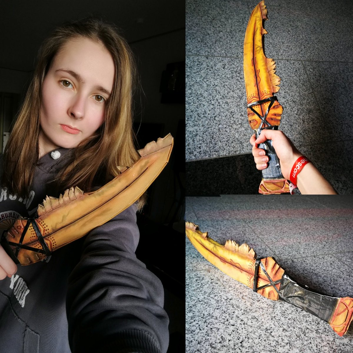 Jsk12K's tweet photo. I diy my own "first blade" from @cw_spn  - maybe for a #deanwinchester or #crowley #cosplay 👀
#creative #firstblade #demon #artist @Mark_Sheppard @dicksp8jr @JensenAckles @jarpad https://t.co/qkDqzrnIGH