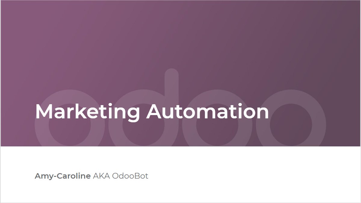 A new video on Marketing Automation is coming soon... 

Spoiler Alert! 

I'm also known as "OdooBot" 🤫

#odoo #elearning #amyfromthevideos #MarketingAutomation #Marketing