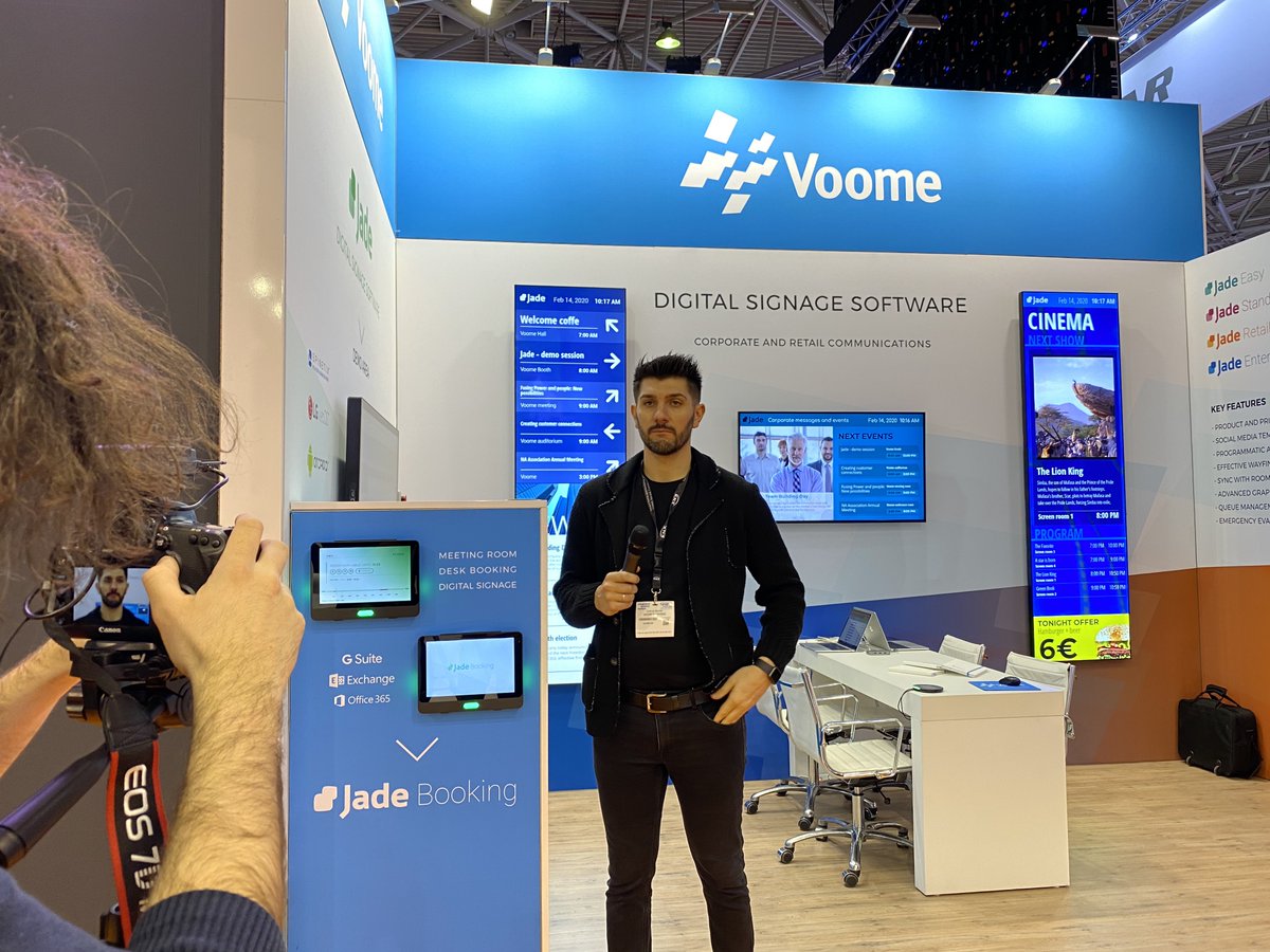 VoomeNetworks's tweet photo. #ise2020 is done. We want to say thank for stopping by our booth and share with you the best of the show. Hope to see you again next year in Barcelona! #ise2021 #digitalsignage #DigitalTransformation https://t.co/aBqzZR5f9l