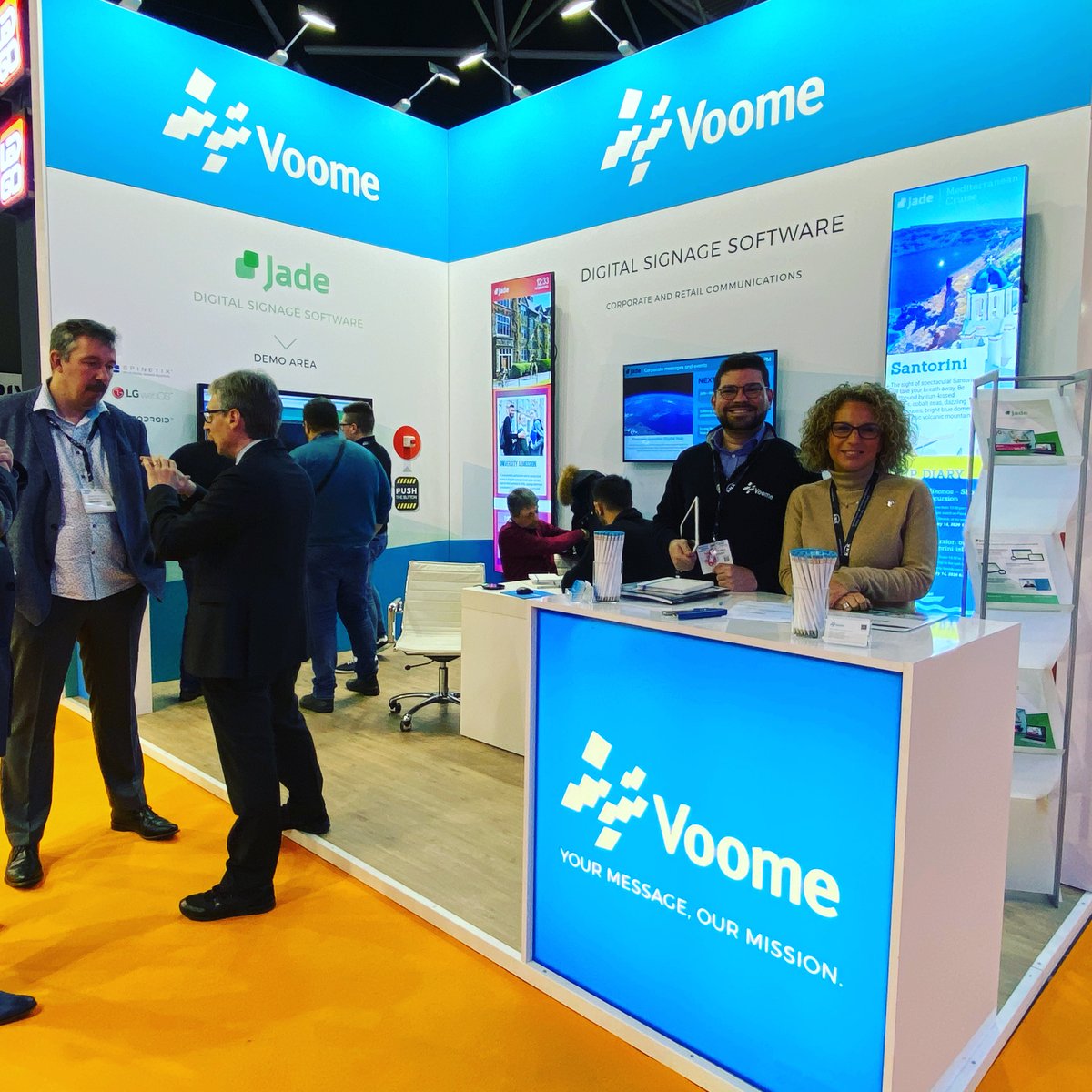 VoomeNetworks's tweet photo. #ise2020 is done. We want to say thank for stopping by our booth and share with you the best of the show. Hope to see you again next year in Barcelona! #ise2021 #digitalsignage #DigitalTransformation https://t.co/aBqzZR5f9l