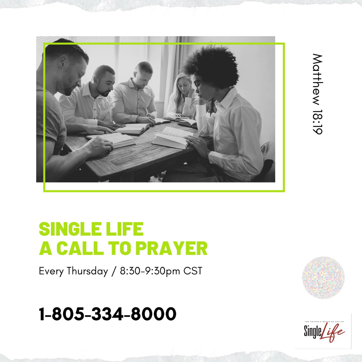 #Tonight #SingleLifePRAYERTeam #TPH
