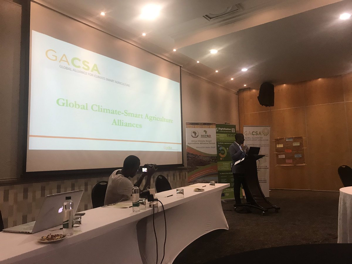 FANRPAN's tweet photo. .@LufingoMwams shares how @GACSA_news catalyzed &amp; helps create #transformational #partnerships to encourage actions that reflect an Integrated approach to the 3 pillars of #ClimateSmartAgriculture 
#ClimateFinance4Ag #ScaleUpCSA https://t.co/dLcLi1wTMO
