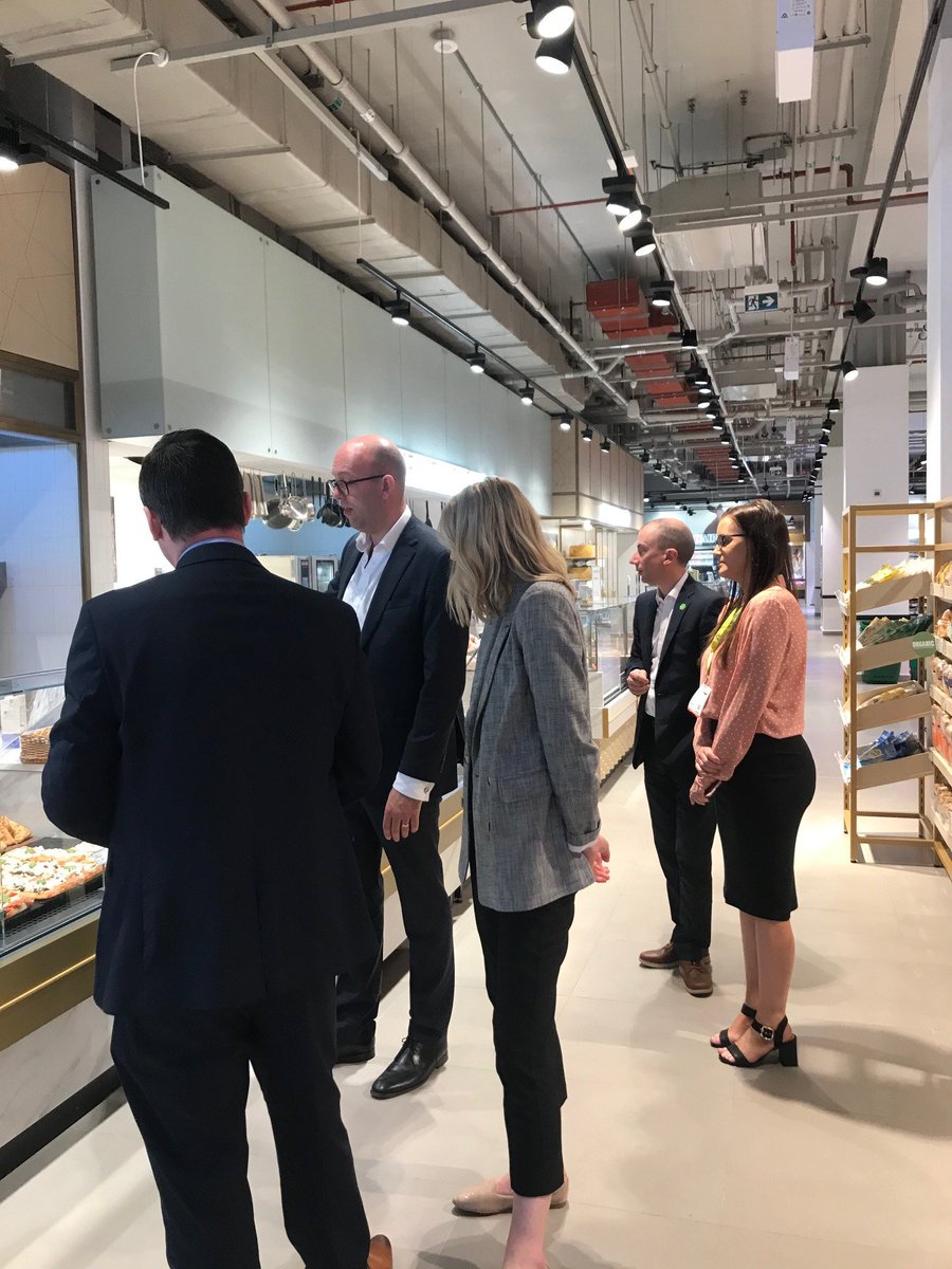 Thank you to the team at @Spinneys_Dubai for giving our Northern Irish companies, Wafer Ltd, Greenfields and @DeliLites a tour of their fantastic store 🛒 in Meydan and an overview of the 🇦🇪 market. #Gulfood2020 #opportunities #newmarkets #ExportisGREAT