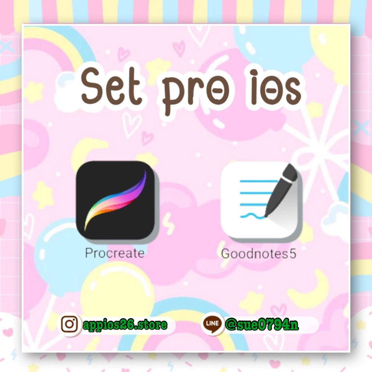 QEdBGBO9B4aSrXf's tweet photo. 💛Set Pro สำหรับipad เซ็ตนี้มีทั้งแอพวาดรูปและแอพ Goodnotes5 เหมาะสำหรับคนที่ชอบจดงานและวาดรูปมาก😍 ราคา75฿
•สอบถาม/สั่งซื้อ
•line id:@sue0794n
#แอพดีบอกต่อ #แอพแต่งรูป #แอพios #แอพแท้ #goodnotes #ขายแอพแท้ #แอพiosราคาถูก #vscoxios #Analogfilm #รีวิวแอพ #แอพดี #แอพเพื่อการศึกษา https://t.co/ozbIMlydQo