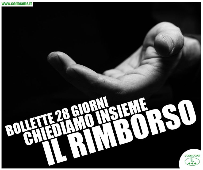 Codacons's tweet photo. 🗣️"Come faccio a chiedere il rimborso delle #bollette a #28giorni e quindi delle somme sottratte indebitamente dalle compagnie telefoniche?"
❗: "👇🏻"
➡️ https://t.co/AAZbdR2IYY https://t.co/7ByMkcAqOu