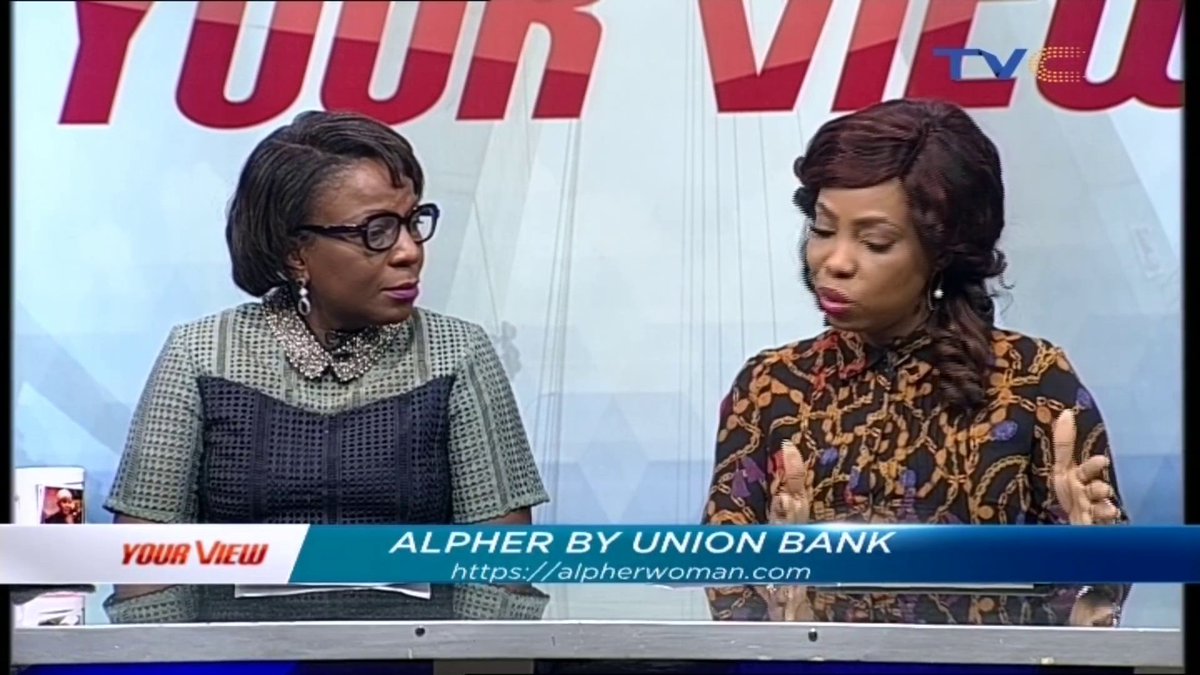 TVCconnect's tweet photo. @UNIONBANK_NG @KemiTweets @moakabash @BeeceeUgboh @AkashatZibiriNy @MariamLonge If you know any woman who isn't online and is interested in this #AlpherByUnionBank opportunity, let her just walk into any @UNIONBANK_NG branch to speak with a relationship manager. #YourViewTVC https://t.co/OyS7jeYAA4