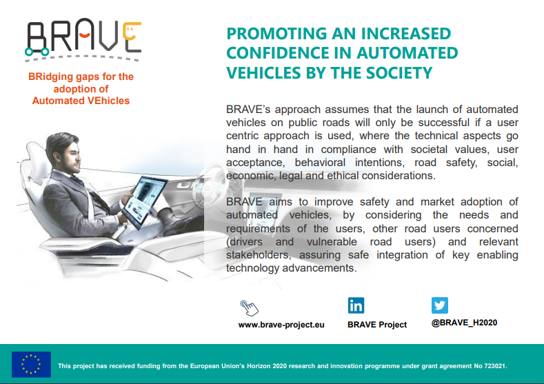 Europe_CAD's tweet photo. @BRAVE_H2020 is conducting a study on stakeholders’ views of a large scale introduction of #automated #vehicles - the survey is accessible in English, Spanish, French and German until 4 March 2020 https://t.co/rUsw2yt63S #adoption of #automated #vehicules https://t.co/rPGsWlxcU3