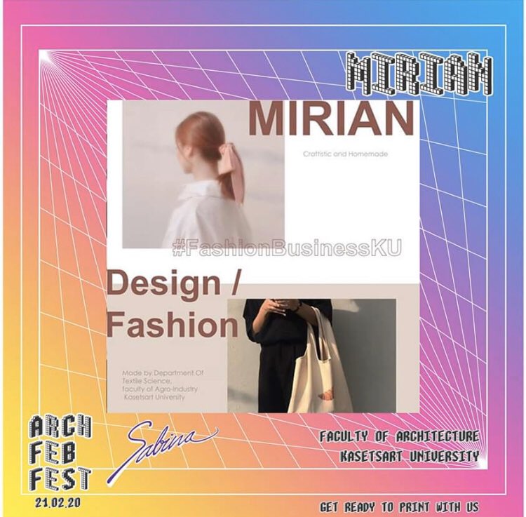 ItemMirian's tweet photo. see you soon 🤩

มาเจอพวกเราได้ที่งาน Arch Feb Fest ในวันพรุ่งนี้ (ศุกร์ที่ 21 ก.พ. 63) บูธ53 ตั้งแต่เวลา 16.00 น. เป็นต้นไป ณ คณะสถาปัตยกรรมศาสตร์ ม.เกษตรศาสตร์ (มีทั้งโบว์และกระเป๋าเลยนะคะ😉) แล้วเจอกันค่ะ ✨🌈 https://t.co/j9GhabxzWm