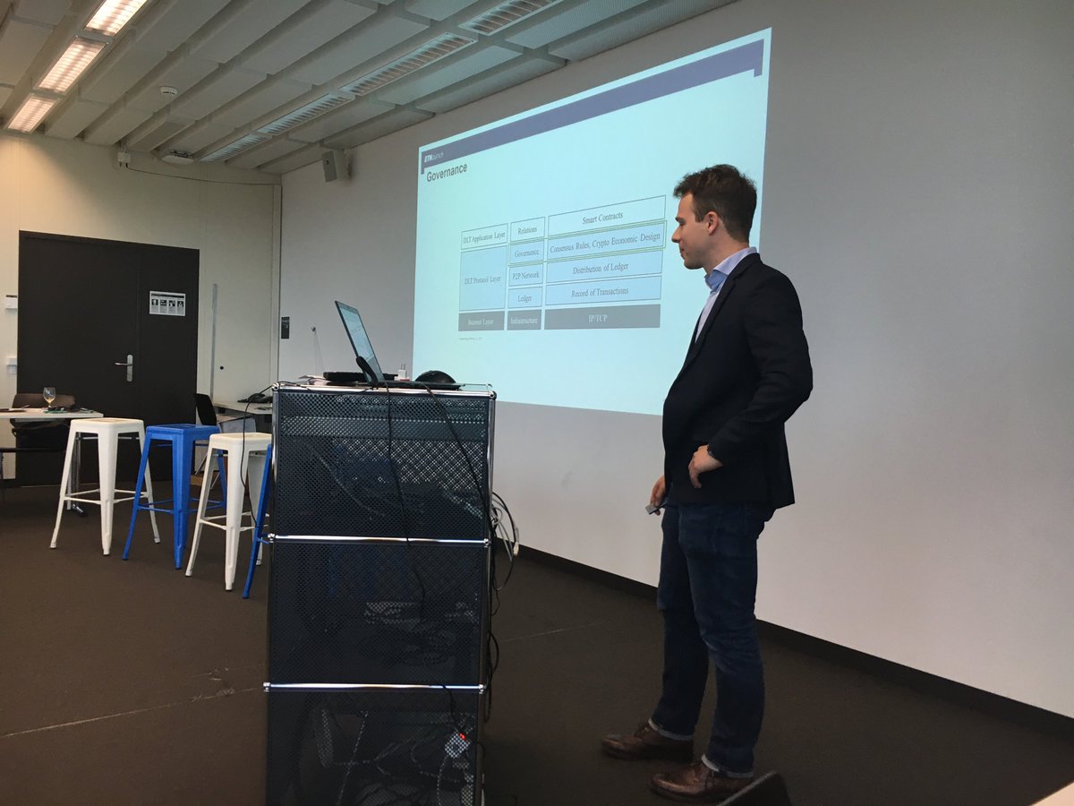 Jens Hunhevicz ⁦<a href="/ic_ethz/">Chair of Innovative & Industrial Construction, ETH</a>⁩ gives the “blockchain briefer” to kick off our #blockchainconstruction workshop. ⁦<a href="/CBC_UCL/">Construction Blockchain Consortium</a>⁩