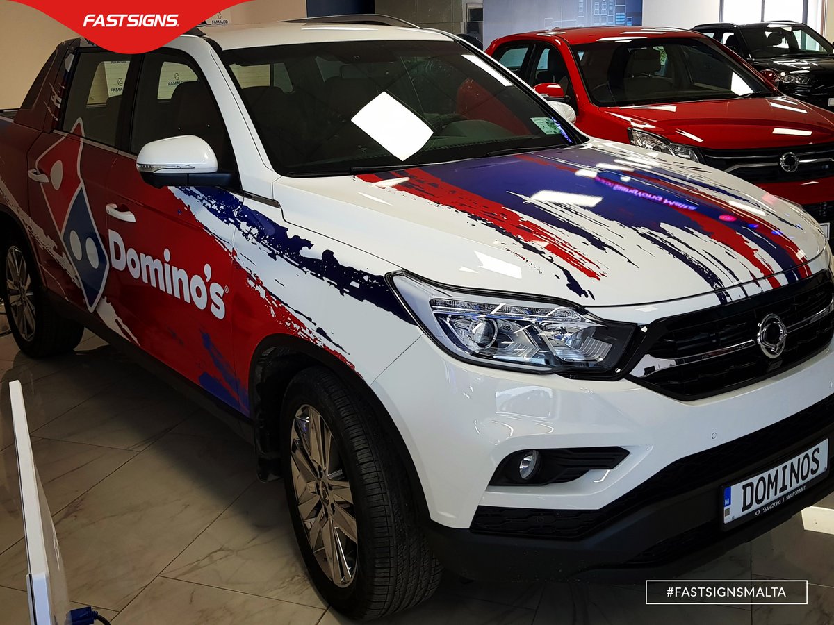 Contact us to see how vehicle graphics can take your message to the road.

#dominos #signsmalta #malta #arlonslx #vehiclewrapping