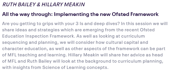 allswmfl's tweet photo. ALL the Way Through - Inspiring Lifelong Learning MEET THE PRESENTERS! @Ruthabailey #HillaryMeakin Get the BEST #CPD for #Mfltwitterati #DeepDive #Ofsted #Progress #CulturalCapital #Secondary #Curriculum #Planning https://t.co/vR5kpPCfsS https://t.co/34uKoSlAu1