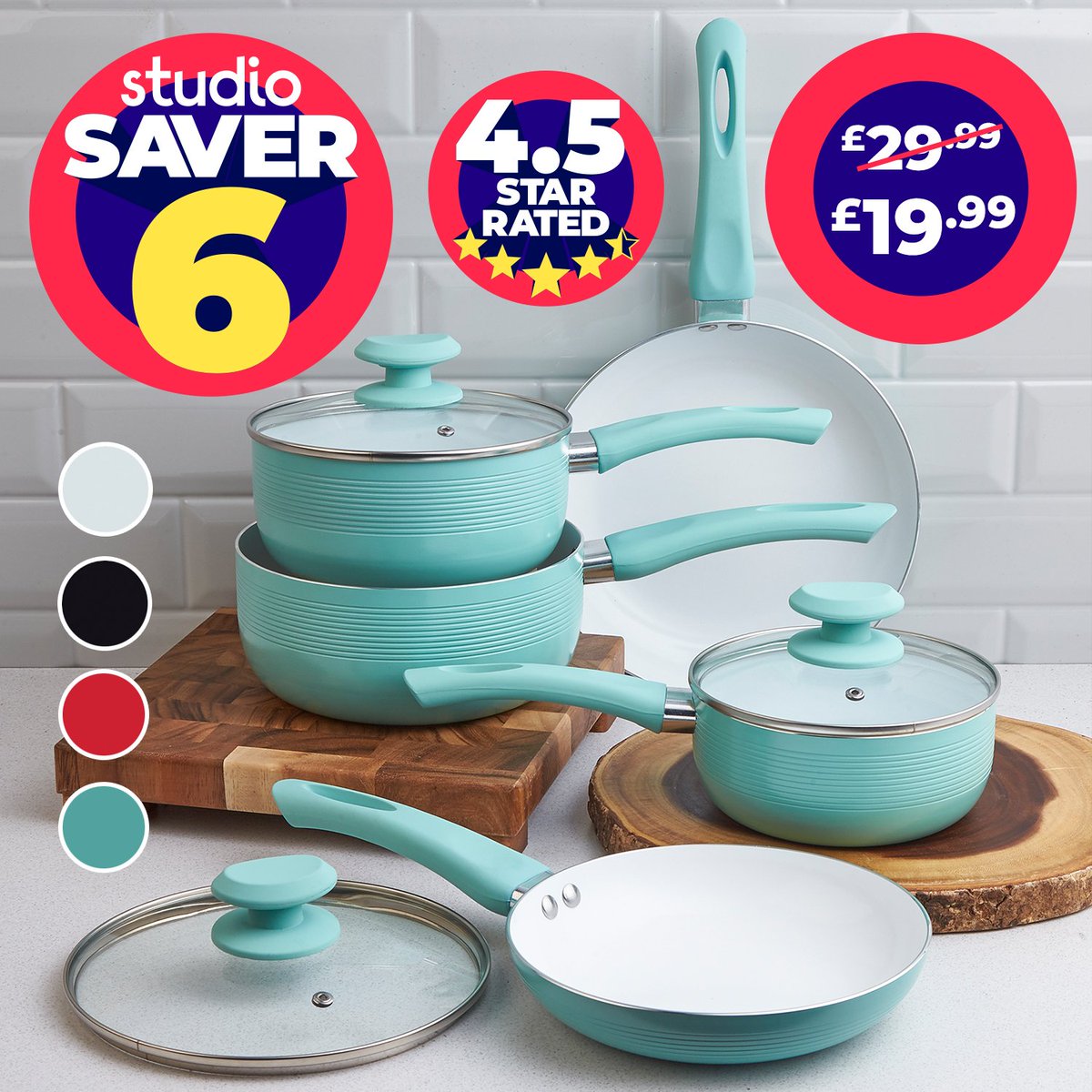 studio_co_uk's tweet photo. STUDIO SAVER 6!! Cook up a storm with this 5-piece pan set for ONLY Β£19.99 https://t.co/wQ3WP0sMaM π©βπ³π¨βπ³
6 SUPER DEALS for 6 days only β Not to be missed!! ποΈ ποΈ
#Saver6 #StudioSaver6 #WeDoWOW #WOWForLess #Pan #PanSet #KitchenEssentials https://t.co/CYysOzNAOS