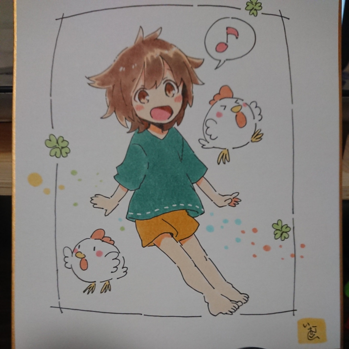 中くらいの色紙2種!右の色紙がすごく色紙って感じがする。 