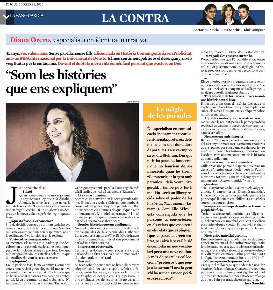 JaumePares's tweet photo. A Steve Jobs, els seus pares no li van dir “et vam adoptar” sinó “et vam elegir”. 

A tots aquells que creieu en el poder de la paraula i en la capacitat de l’#storytelling per transformar la realitat, us recomano l’entrevista a @dianaorero a @LaContraLV #ImaSanchis #relat https://t.co/Gl7RRtvH7v