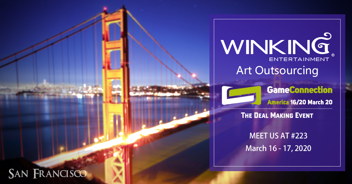 WinkingStudios's tweet photo. Winking is going to attend Game Connection America 2020 on March 16-17.๐บ๐ธ
Come and meet us at our booth #223!
We will also be at GDC on March 18-20.
Contact us at ART@WINKINGWORKS.COM if youโre interested in scheduling a meeting with us!
#2020GCA #2020GDC #WinkingEntertainment https://t.co/2uWwa6mI6Y