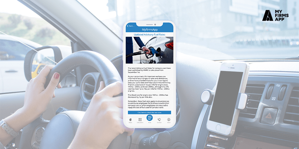 MyFirmsApp's tweet photo. 🔊⛽ The new #advisory #fuel #rates are to be announced next week &amp; will come into effect from March 1st. Download our App for free today for updates and see how this automated communication can be delivered to your clients' fingertips: 
👉 https://t.co/E6W1lHWxQZ #HMRC #afr https://t.co/ukvRZJB0hu