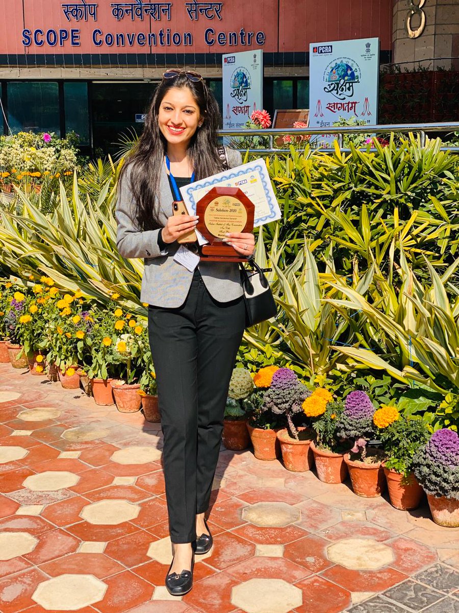 theejchronicle's tweet photo. EJ's very own @mansiigera won the first prize at a poster making competition organised by the Ministry of Petroleum, Govt. of India on the theme “Oil Conservation” on February 12th, 2020 as a part of SAKSHAM. #LifeatEJ @PetroleumMin https://t.co/ohBTLcfvhv