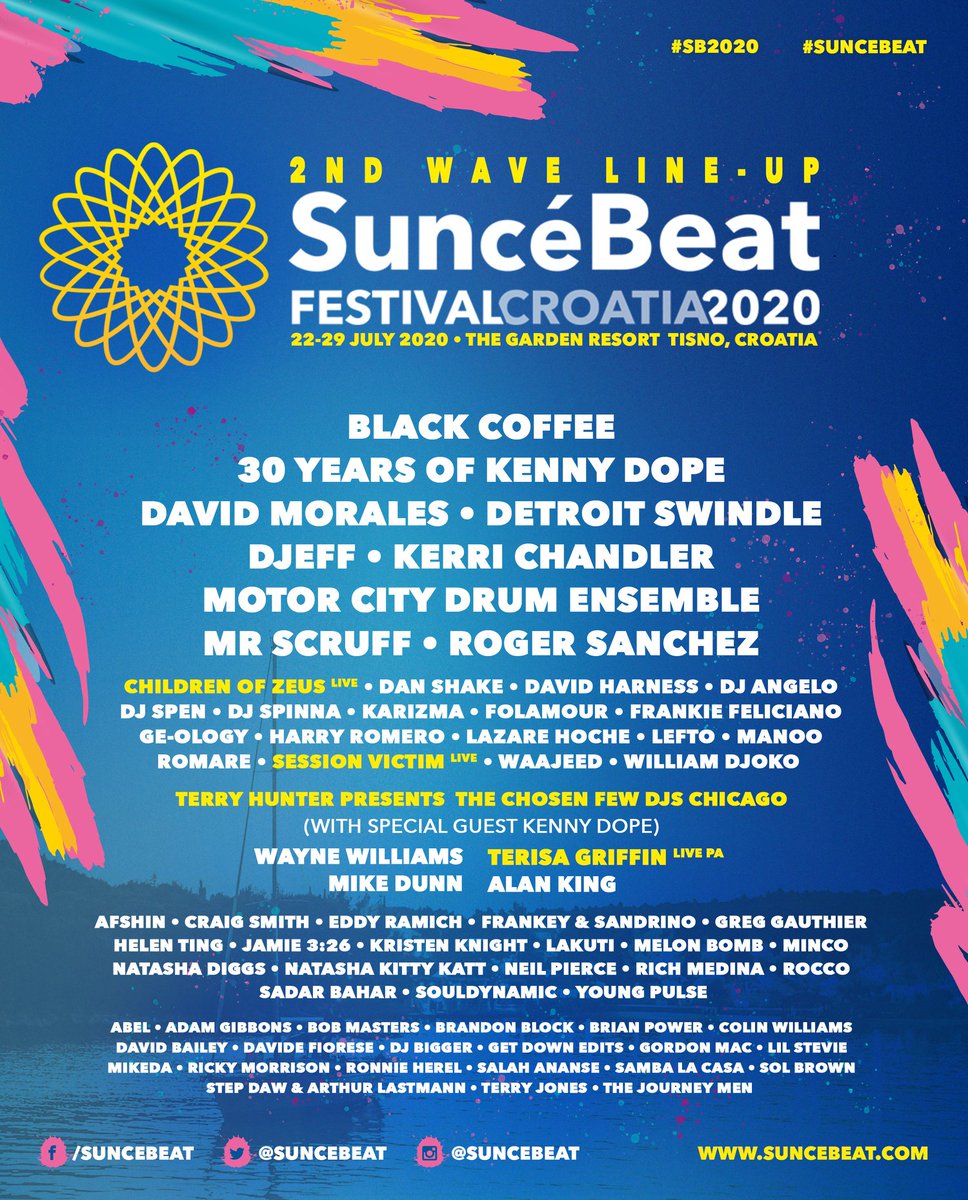 ☀️😎 SUNCÉBEAT FESTIVAL 2020 😎☀️
We're excited to reveal our biggest line up to date!
Tickets &amp; Info 👉🏻 suncebeat.com